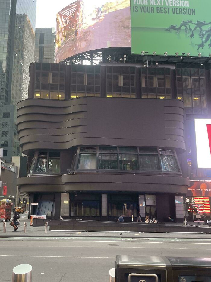 Times Square Studios Building With Its Lights Shut Off