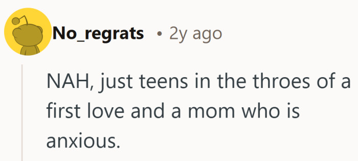 This looked less like villainy and more like a classic mix of teen intensity and mom anxiety.