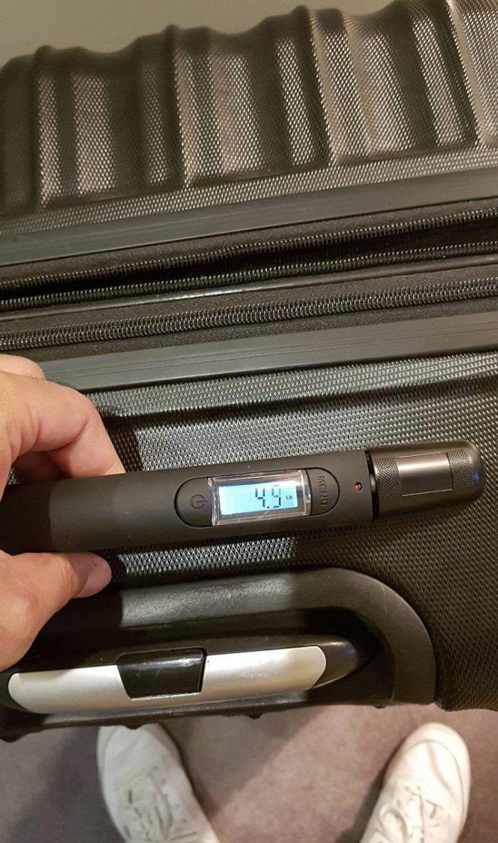 3. A suitcase that can measure its own weight.