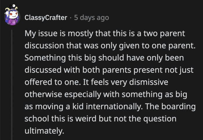 The Problem Really Is That Rebecca Was Left Out of the Conversation and Charlie Accepted the Offer Without Talking to Her About It