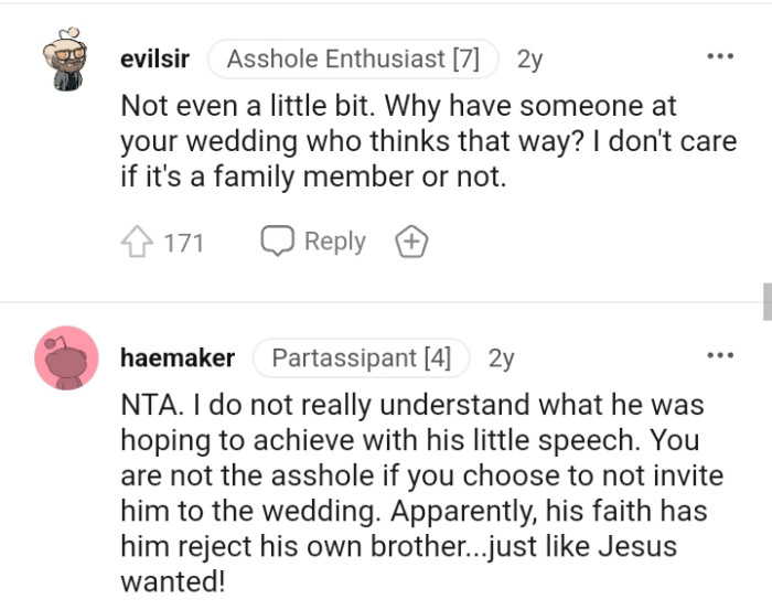 This Redditor doesn't care if it's a family member or not