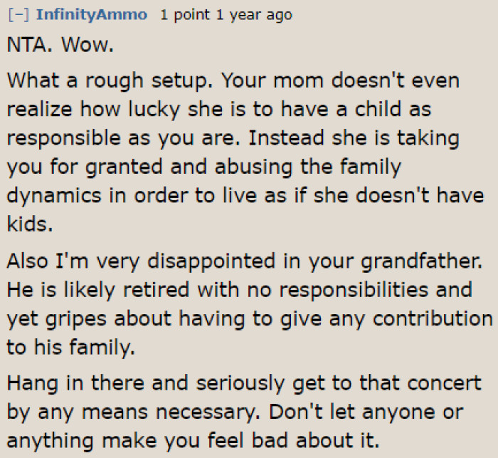 It May Not Seem Like It to the OP, but She Needs to Know That Parentification Is a Form of Abuse.