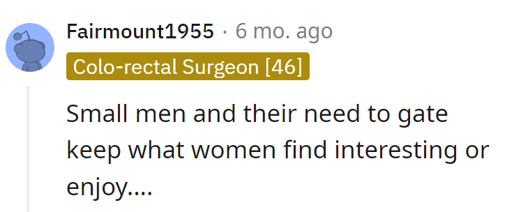 Gatekeeping anime like it's a secret club for small minds. Newsflash: women have their own VIP pass to enjoy whatever they want.