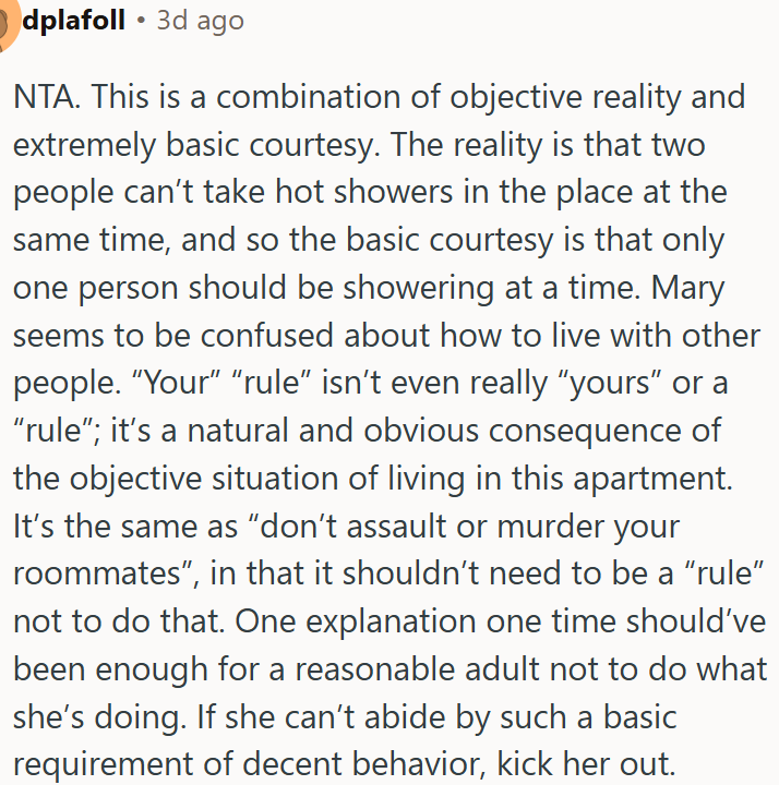 OP should kick her out.