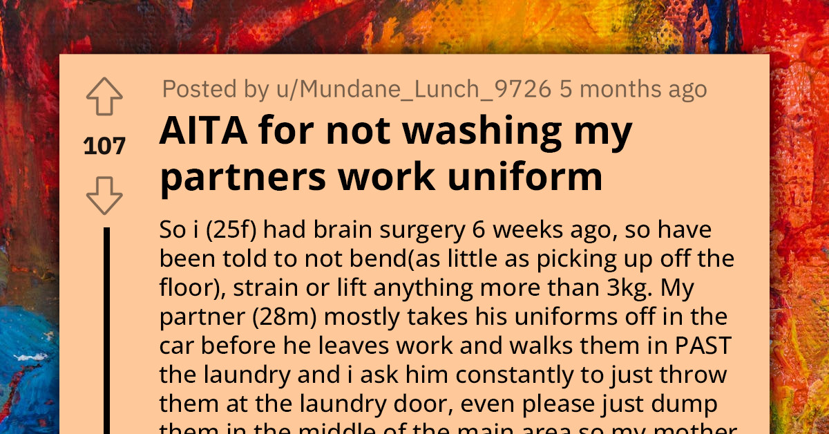Incompetent Guy Yells At Partner Who Is Recovering From Brain Surgery For Not Washing The Right Pants He Wanted To Wear To Work