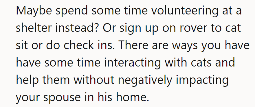 Volunteer whiskers and wagging tails, without scratching the spouse!