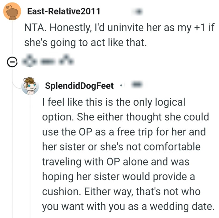 The only logical option is to uninvite her