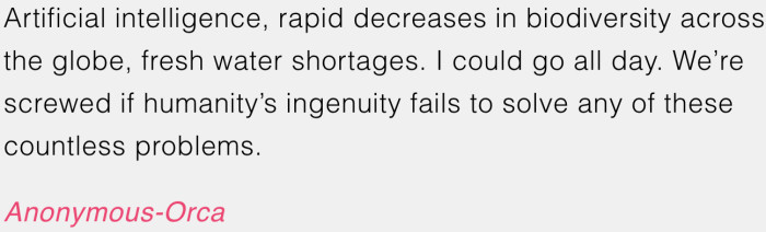 A bunch of panic words