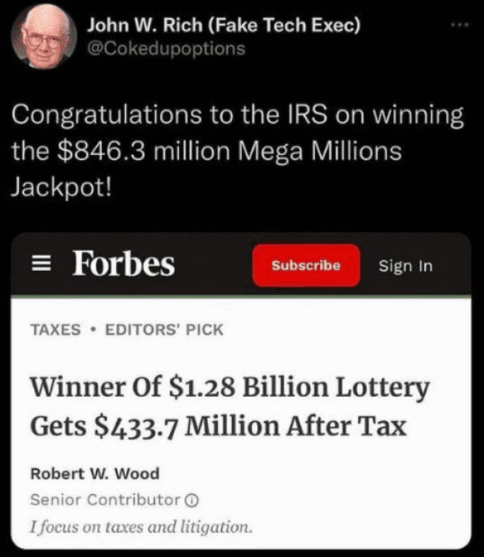 2. Winning the lottery