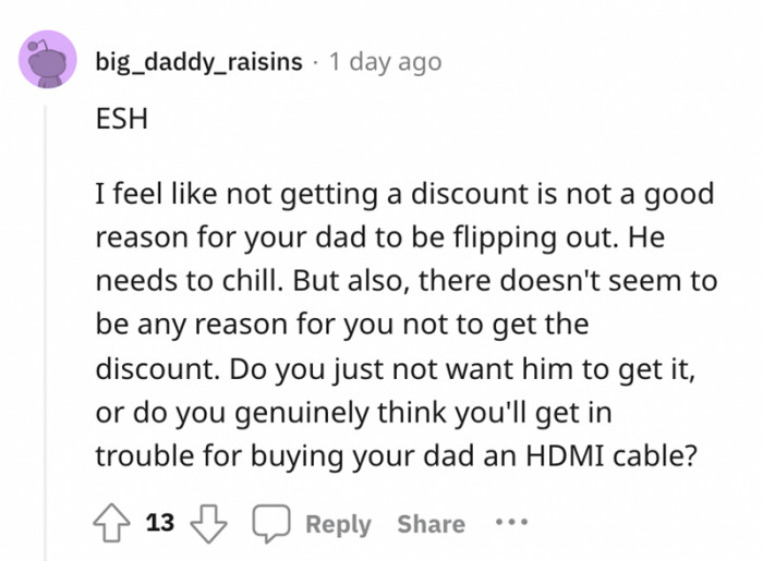 Just because they have a bad relationship doesn't mean she needs to be this petty.