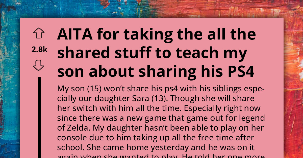 Mom Questions Fairness of Confiscating Son's Belongings to Teach Sharing, Faces Disagreement from Husband