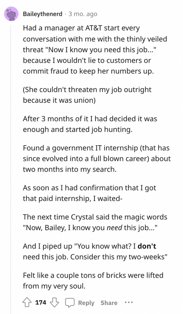 Taking advantage of the fact that people need jobs to survive. You can't tell me a good person does this.