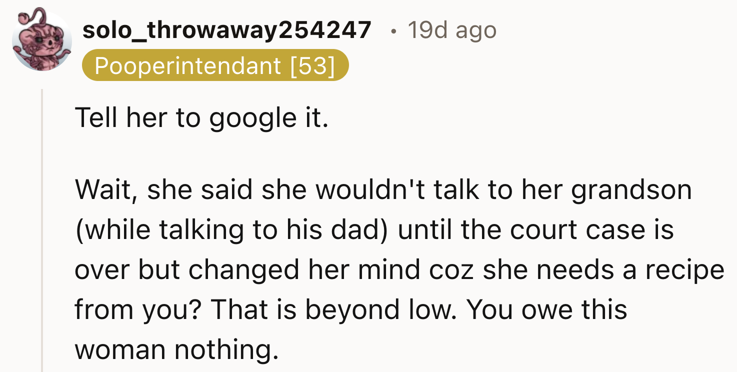 OP Owes This Woman Nothing