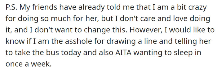 So, he wants to know if he was wrong for setting boundaries: