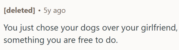 OP has the right to choose... but he will also live with the consequences...