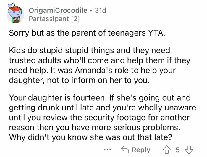 Teens need trusted adults who would help them.