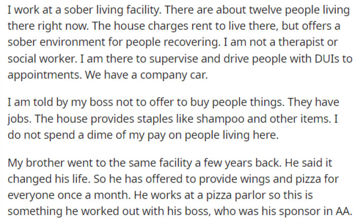 OP starts off their post by explaining the situation, where they were, what they do, and providing an overall rundown of what's going on at their facility.