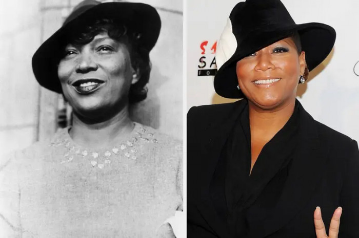4. Meet Queen Latifah’s past self, American author and filmmaker Zora Neale Hurston. If you don’t believe us, take a look at the hats.