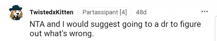 OP needs a doctor's appointment.