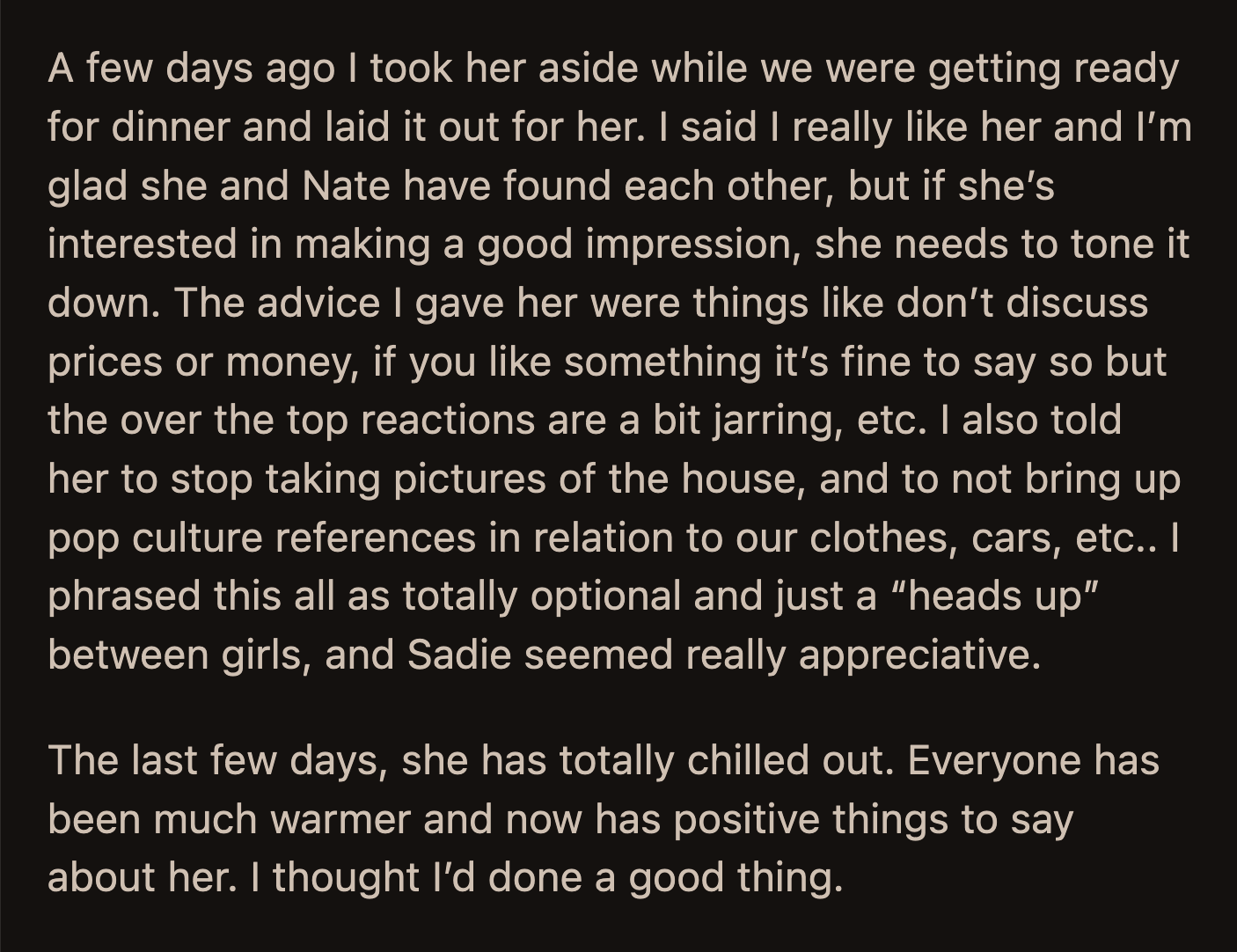 OP redirected the insult and said Nate was the a**hole for allowing his girlfriend to make a fool of herself because he found it amusing.