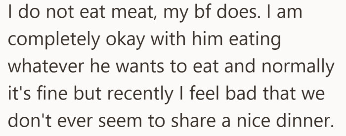 The issue is not the meat. It is the feeling of never quite meeting in the middle.