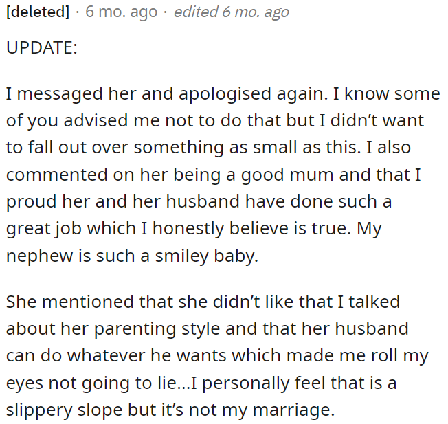 Before we look at the comments from others, here is her update on the situation with her sister.