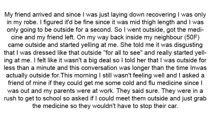3. She told me it was disgusting.