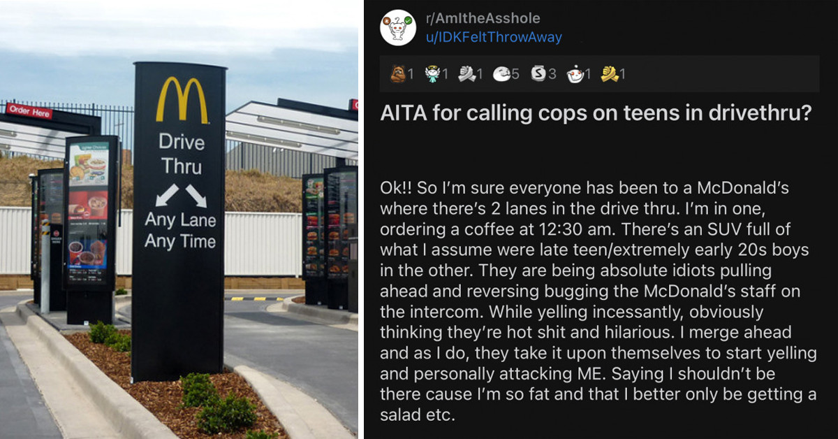 Woman Calls Cops On Fatphobic Teenagers Who Repeatedly Harassed Her In McDonald’s Drive Thru