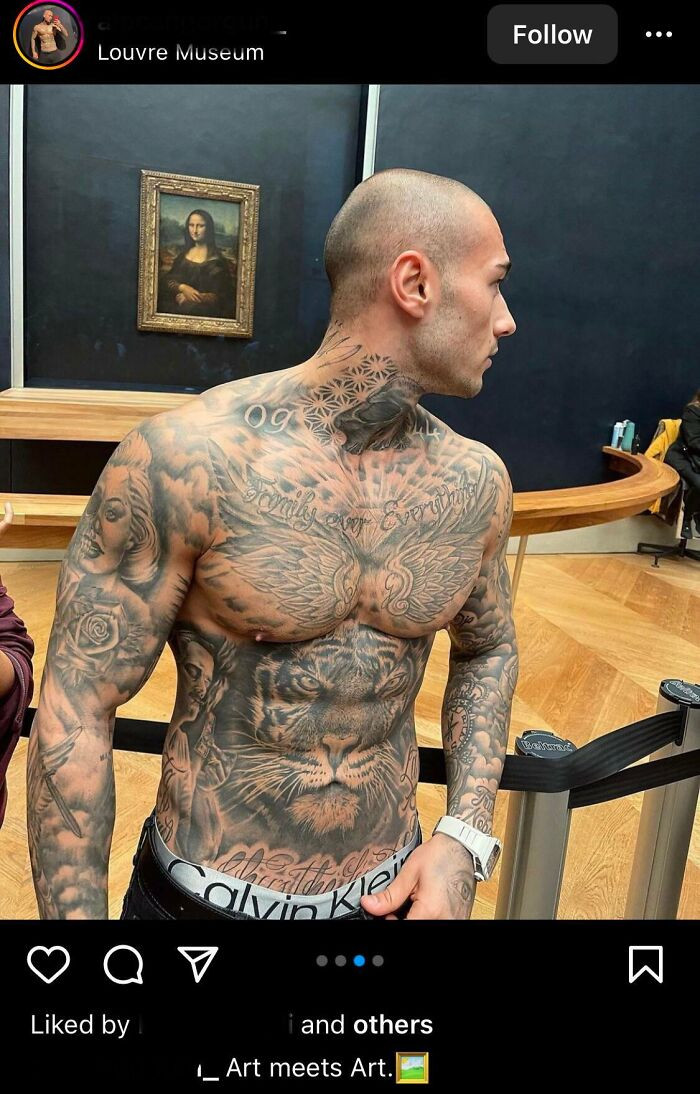"This Guy, Who Felt The Need To Take His Shirt Off In The Louvre"