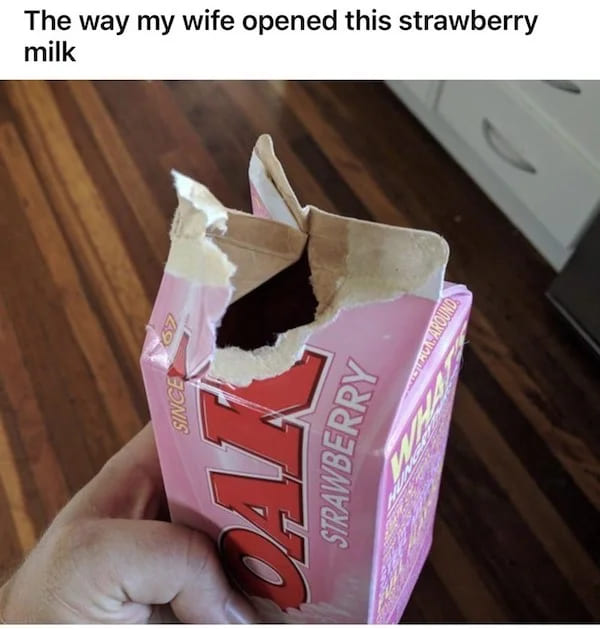 Opening the carton