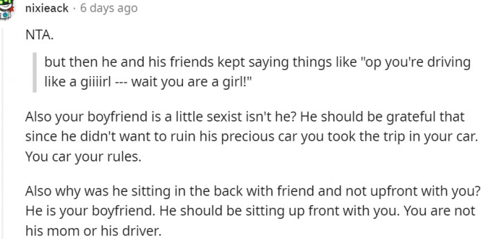 4. It's your car and your rules