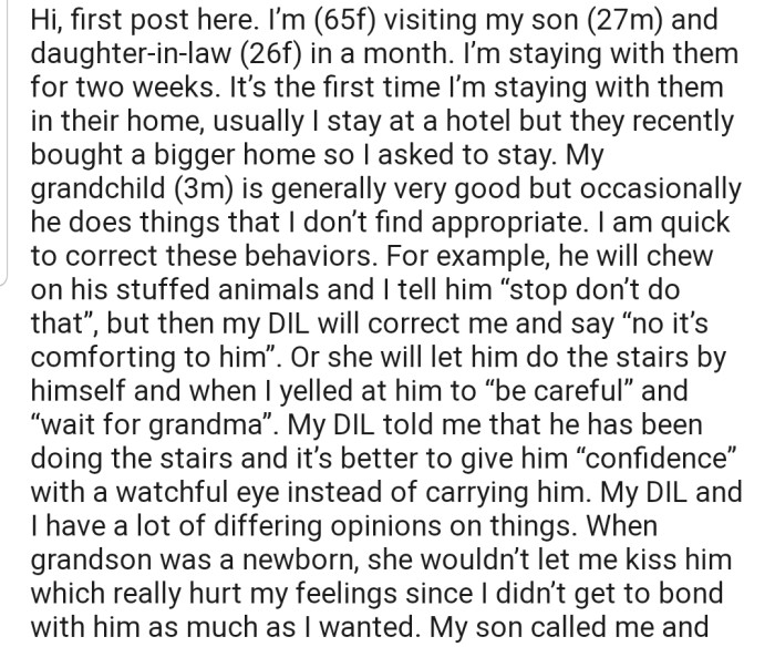 OP and her DIL clash regularly on parenting matters