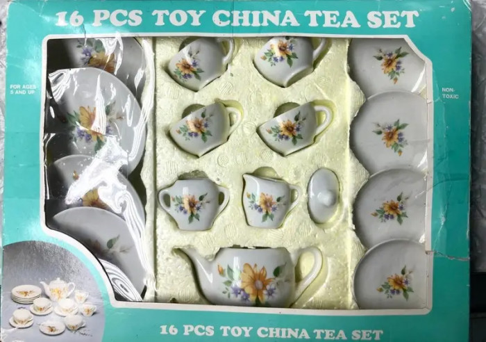 44. Toy china tea sets that were made out of real porcelain
