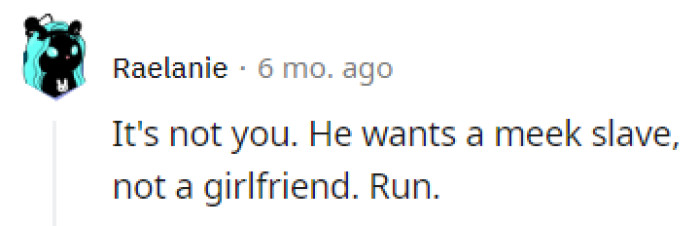 A slave, not a girlfriend