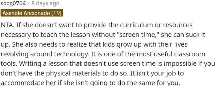 OP shouldn't compromise if her boss isn't willing to support her in return