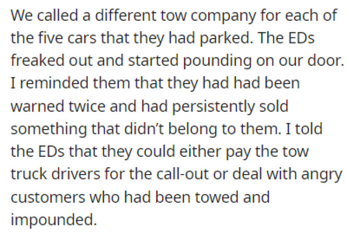 They Ended Up Calling Five Different Tow Companies to Come Get the Cars