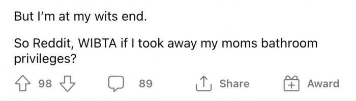 So, she turned to the Reddit community for advice.