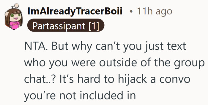 Sometimes the simplest fix is changing the audience instead of the conversation.