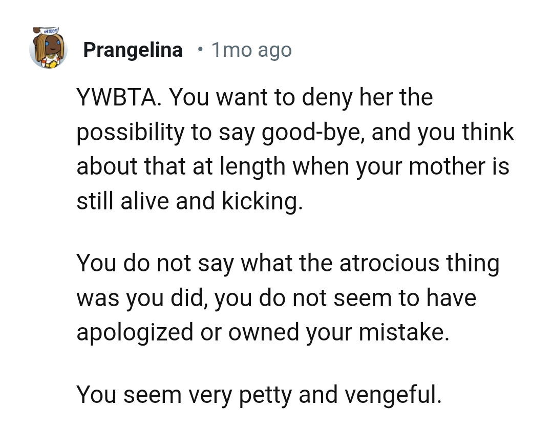 The OP seems vengeful