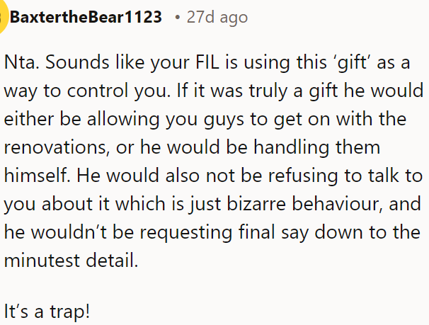 It seems OP's father-in-law is using the 