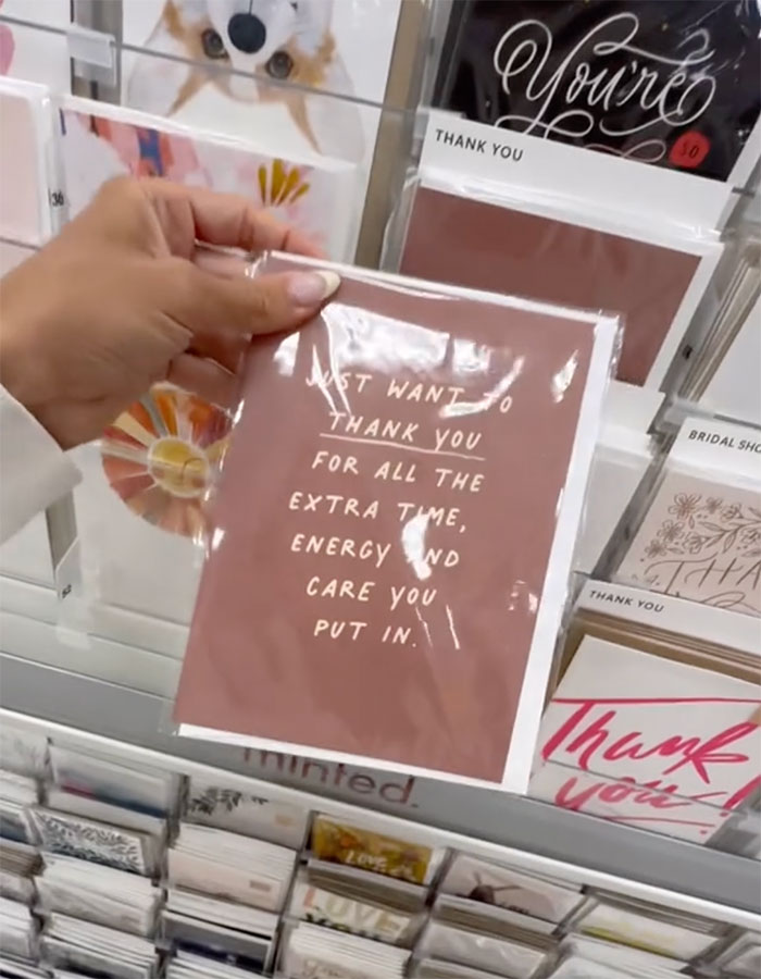 Tori picked up some snacks and a thank-you card to make amends, hoping it would show Daniel he was appreciated.