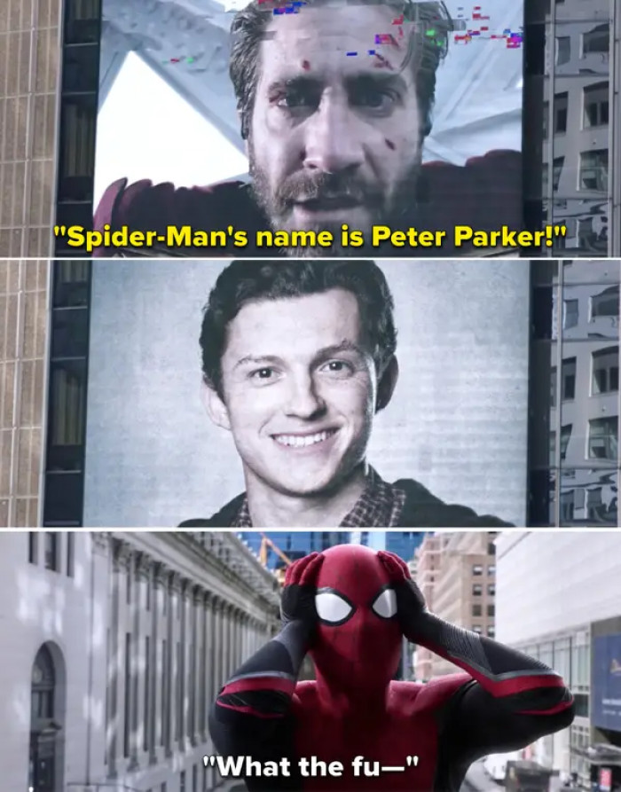 4. There was an idea that Peter would reveal his own identity in the final battle of Spider-Man: Far From Home to defeat Mysterio, rather than being surprised when the villain did it in the post-credits.