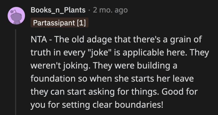 Their jokes were really feelers to gauge how far they could push her boundaries