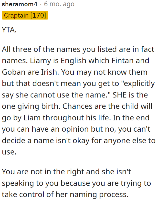 The friend asked for an opinion; the final decision is up to her, regardless of whether the OP likes the name or not.