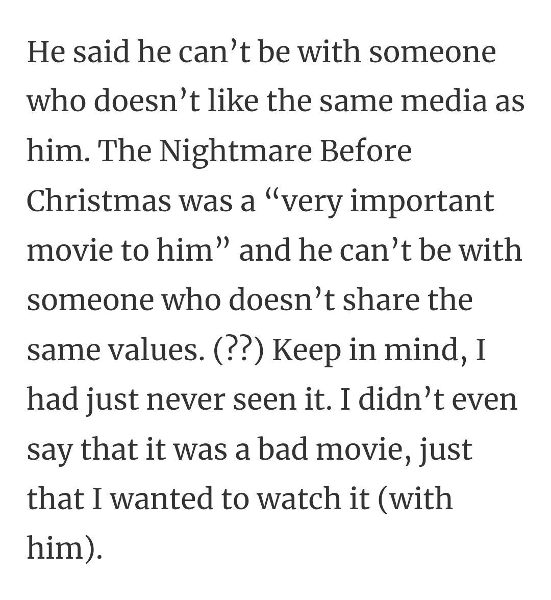 The nightmare before Christmas