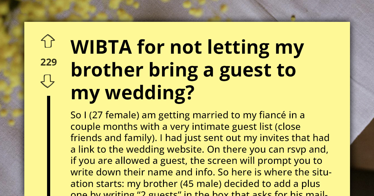 When A Wedding Guest Adds Himself A Plus One Without Permission