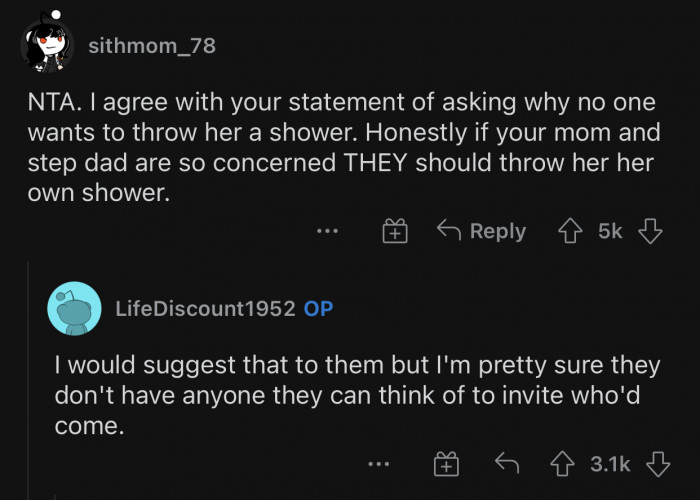 The parents should have solved this problem themselves without including OP.