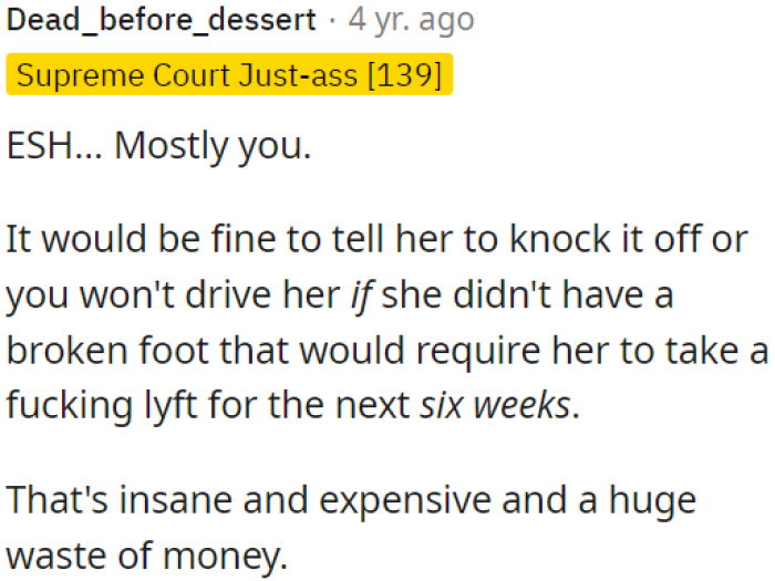 OP should address the situation with her.