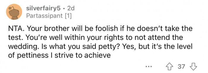 If that's petty, OP needs to be petty.