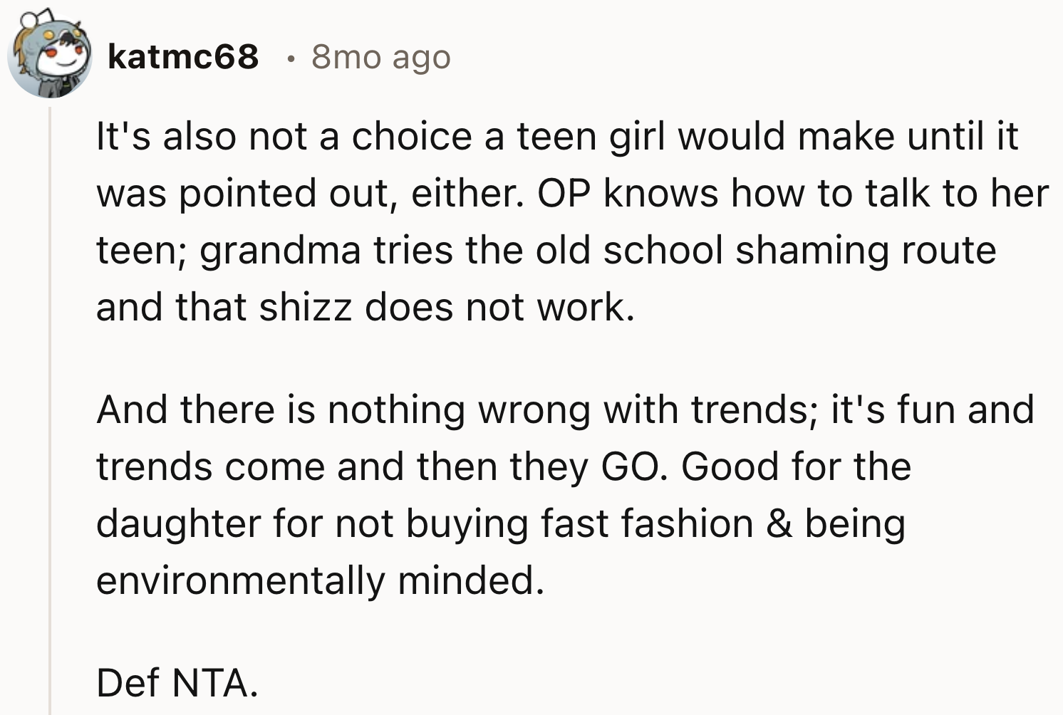 OP Knows How To Talk To Her Daughter